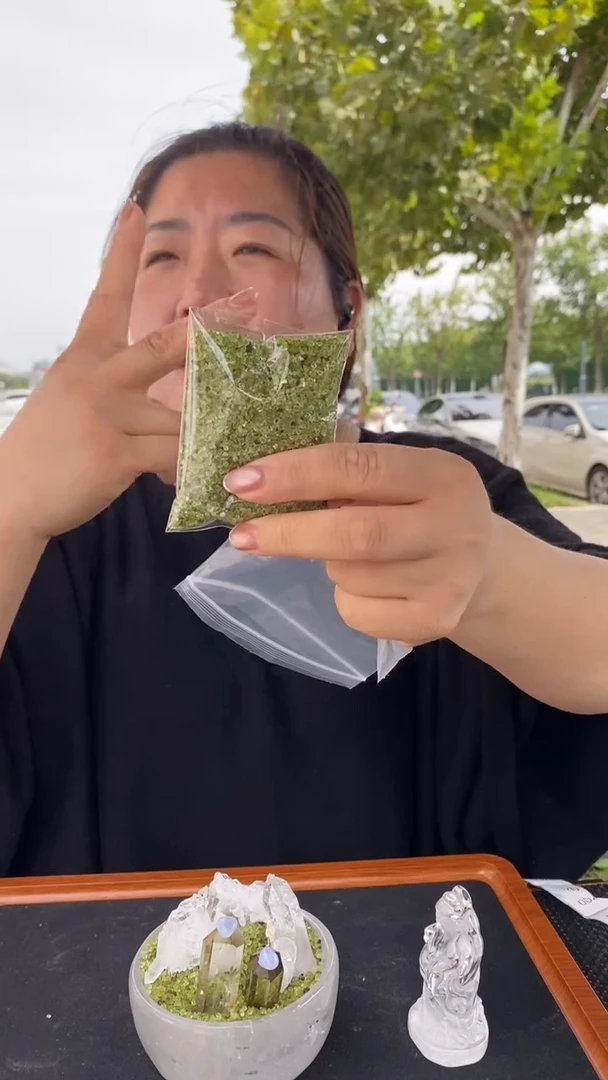 未镶嵌碎石橄榄石橄榄石碎石100g一袋多样性发货