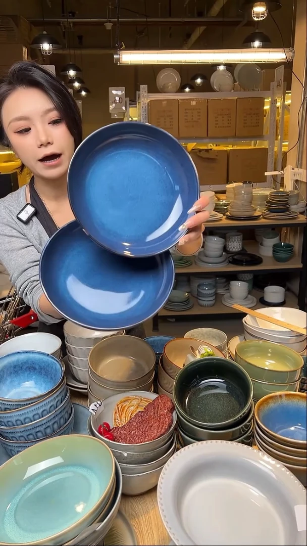 瓷3外贸尾货窑变釉下彩默外微瑕