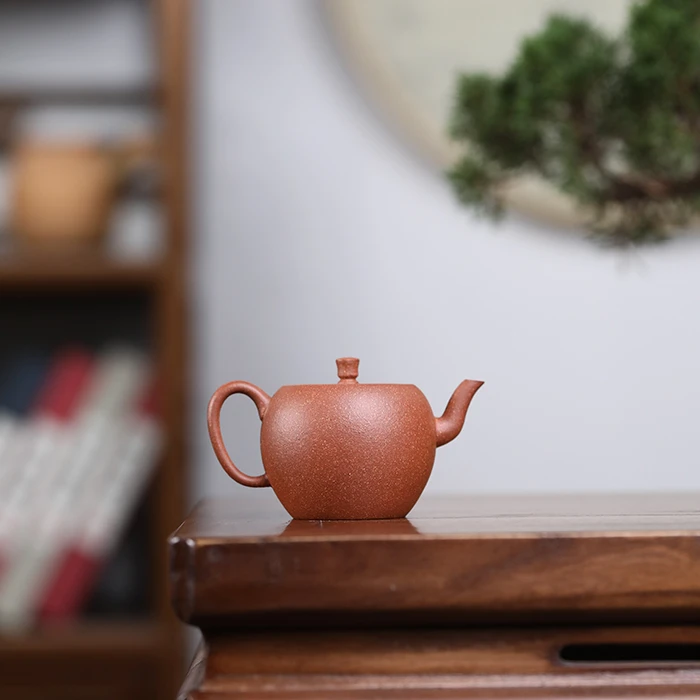 【相遇紫砂】宜兴抟泥青年明式鼓韵降坡泥100cc紫砂茶壶茶具