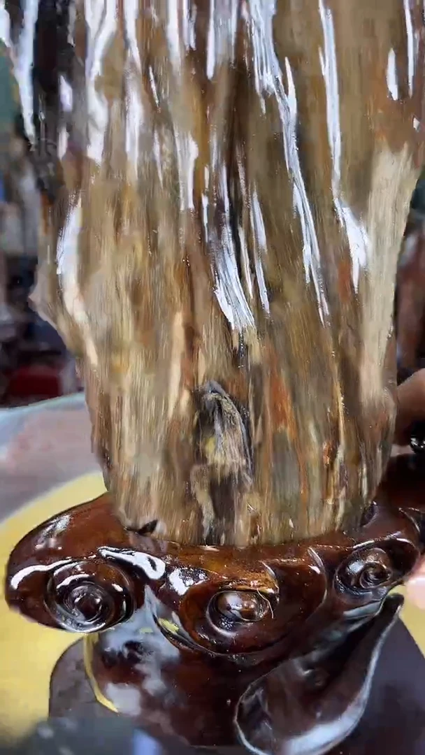 缅甸天然树化玉摆件