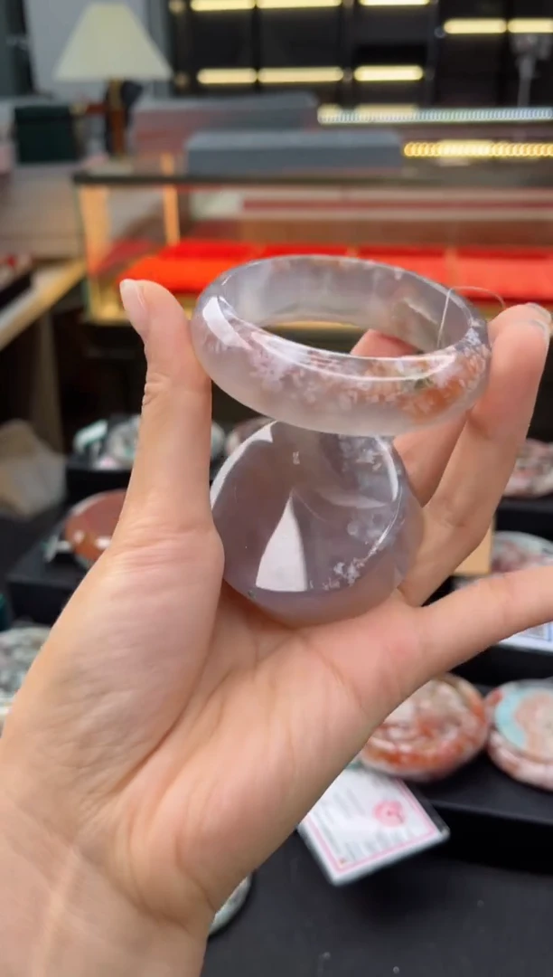 石英质玉手镯未镶嵌54圈口（赠送镯心）6455219