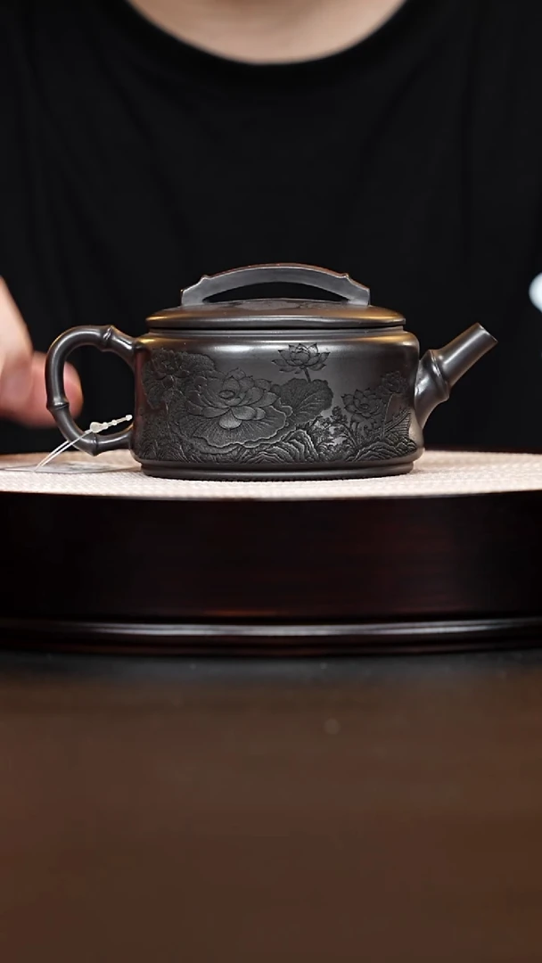 茶壶紫砂竹段汉瓦壶