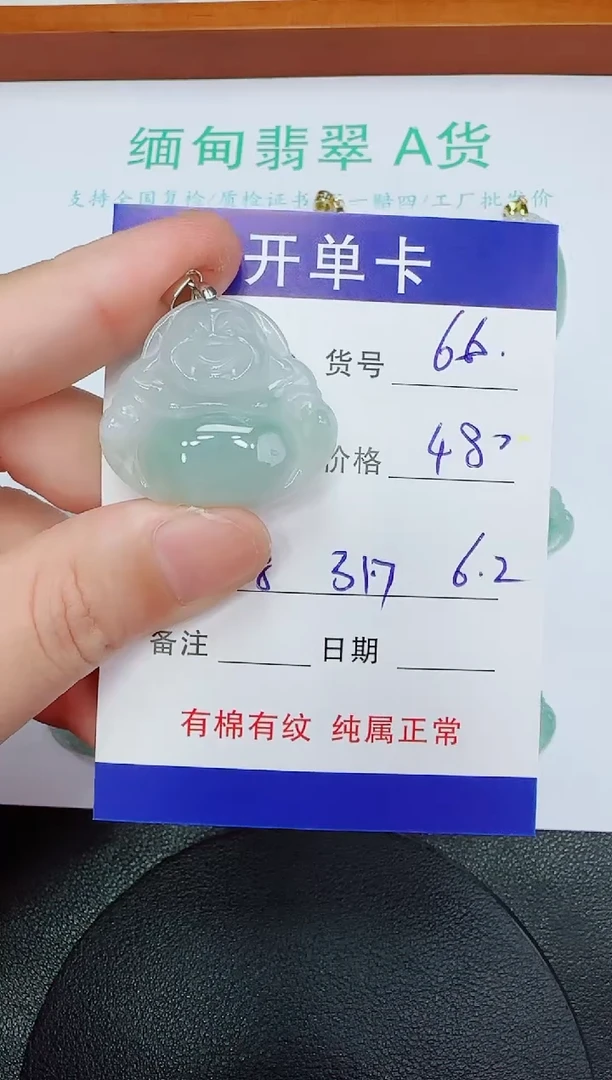 吊坠(赠链)未镶嵌翡翠66