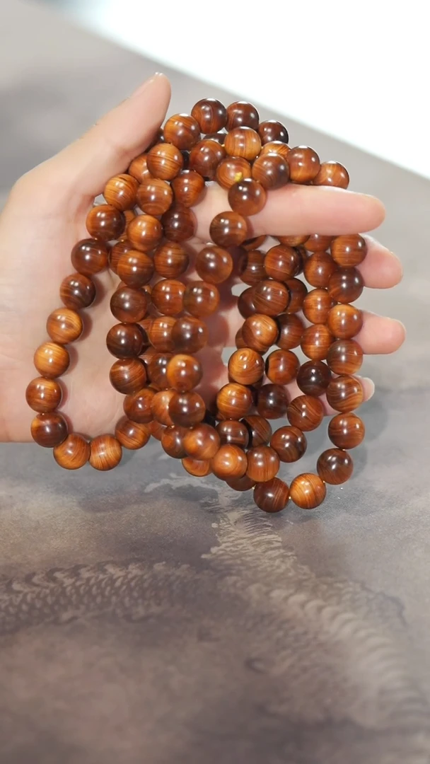 柏木（崖柏）陈化黑油料精品圆珠12mm108颗
