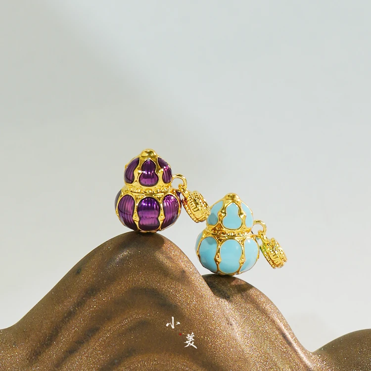 紫定发 · 18K金烧蓝葫芦吊坠【赠皮绳】（多样性发其一）G81297