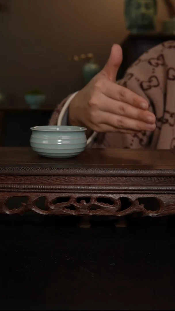 原产地原矿仿古釉王国奇手工炫纹杯