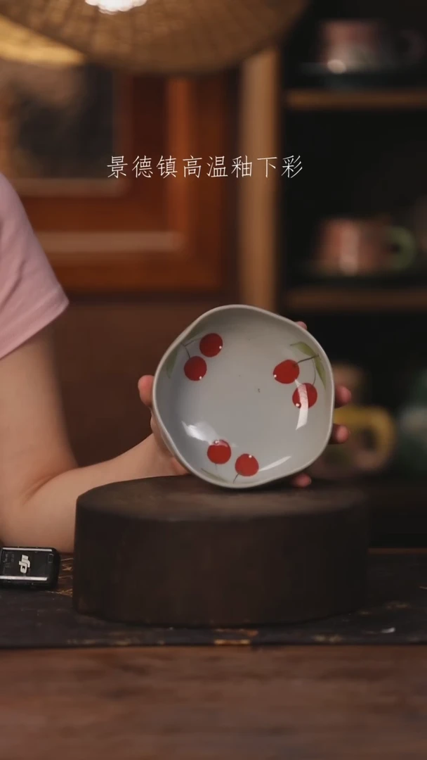 陶瓷景德镇高温釉下手绘陶瓷357