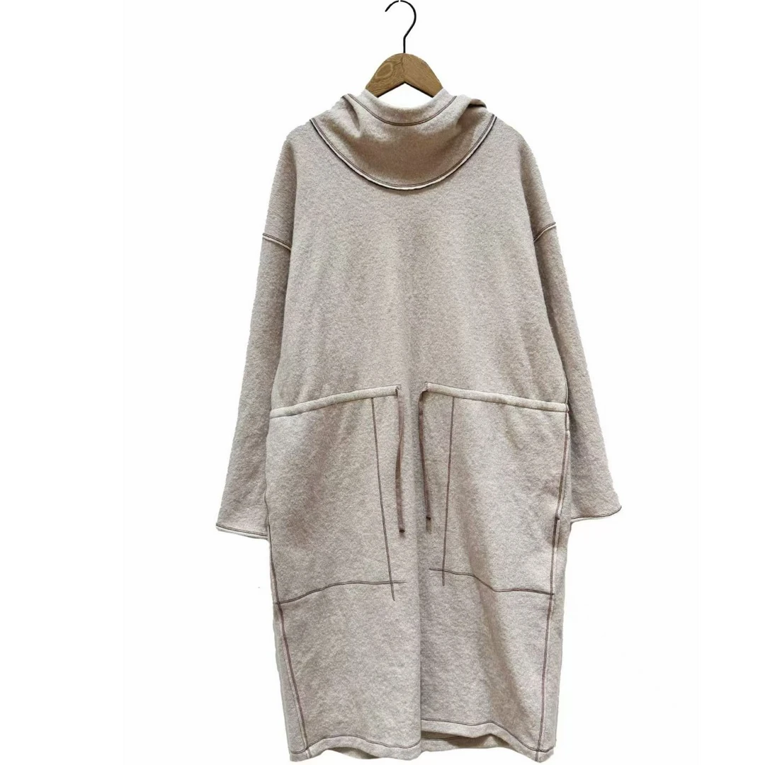 左岸迷香 【连衣裙】长袖H型 连帽 秋冬季 连衣裙中长款Z25FW5012