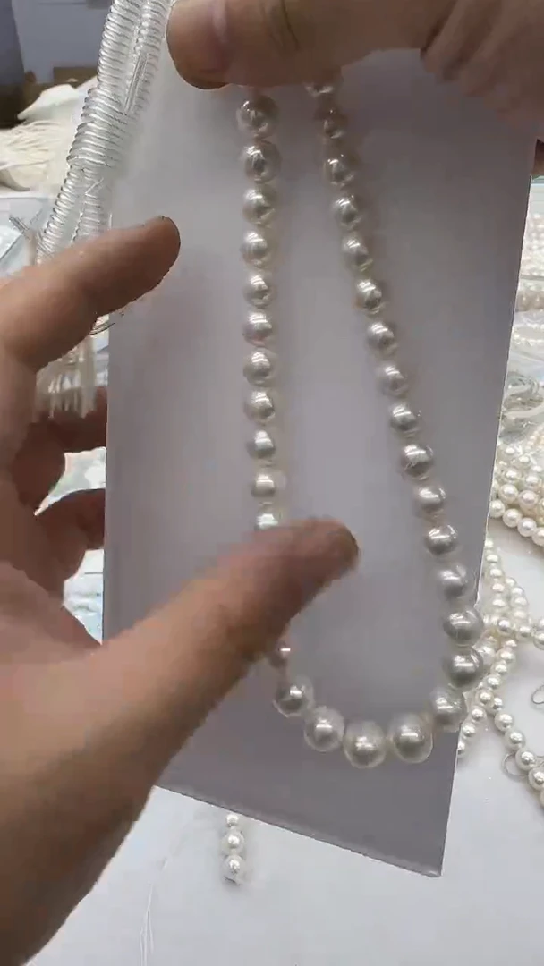 项链银S925镶嵌淡水珍珠10-11mm 孤品