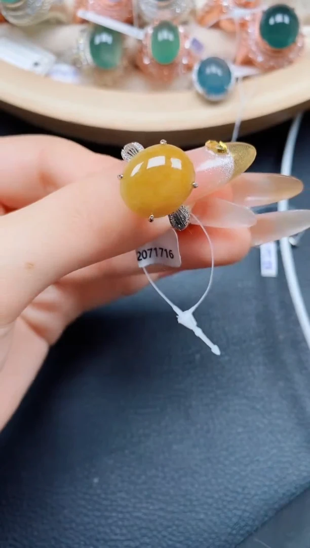 【闪购商品】翡翠戒指银S925镶嵌翡翠