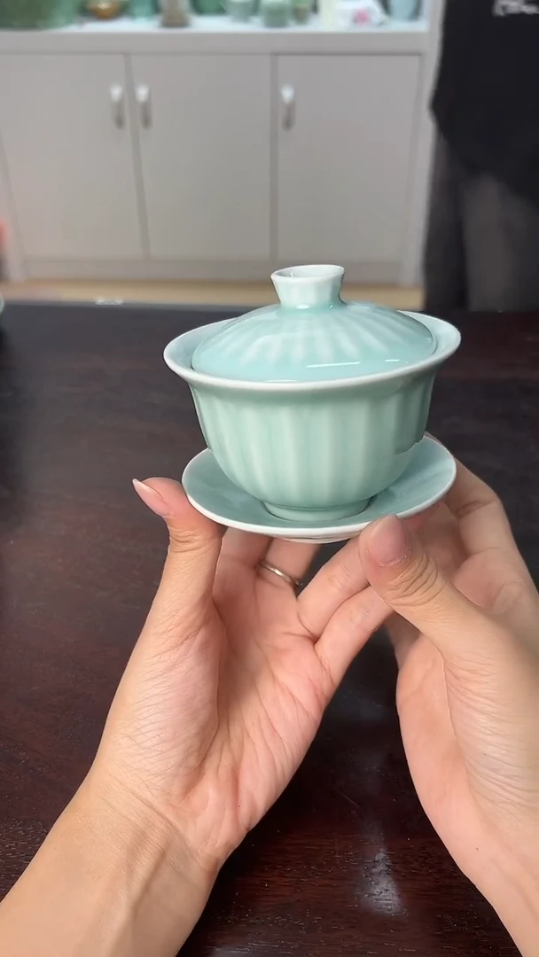 龙泉云间青瓷小米茶器