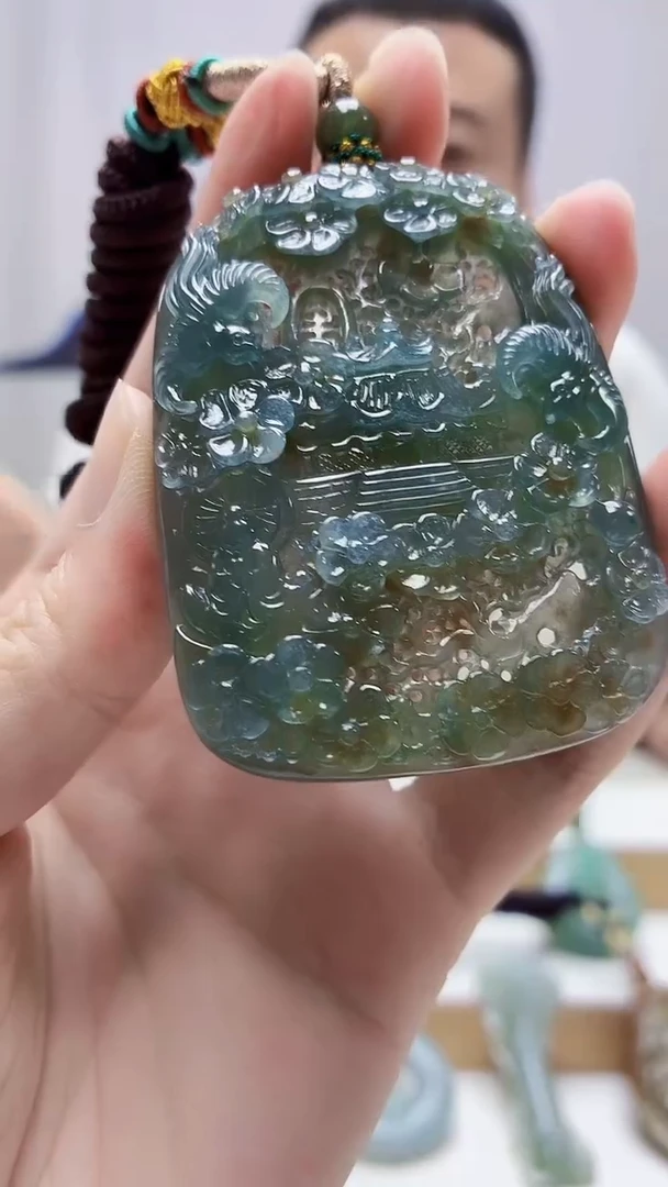 未镶嵌定制翡翠4898zm-毛货挂件喜上眉梢132