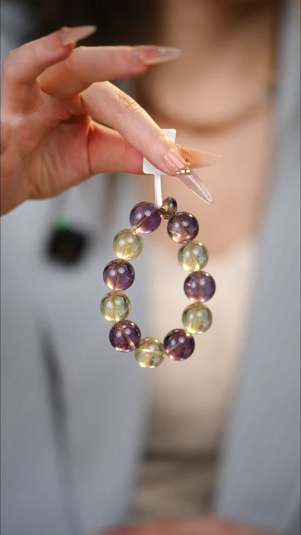 未镶嵌手串水晶紫水晶黄水晶