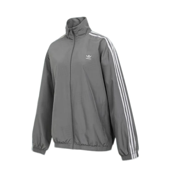 adidas阿迪达斯女子OVERSIZED TT梭织无帽流光风外套JD3394