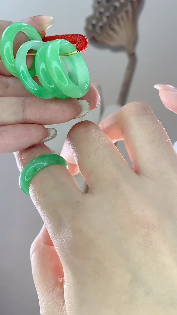 【闪购商品】翡翠戒指未镶嵌绿戒圈J17