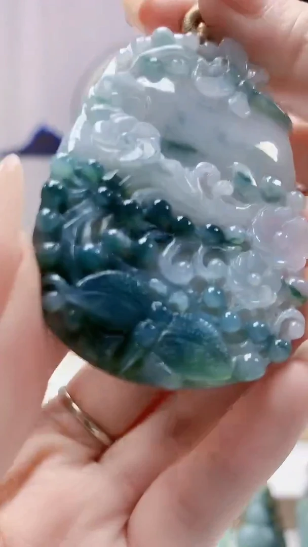 未镶嵌定制翡翠4829DD-毛货挂件10