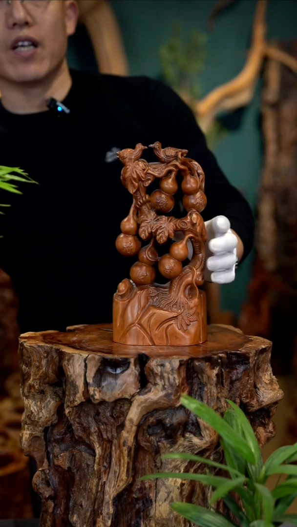 木雷击枣木五福临门