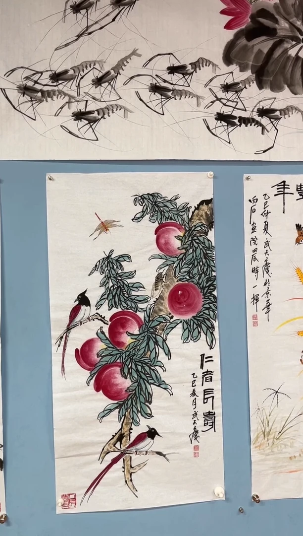 国画用****6武天庆仁者长寿4.5平尺