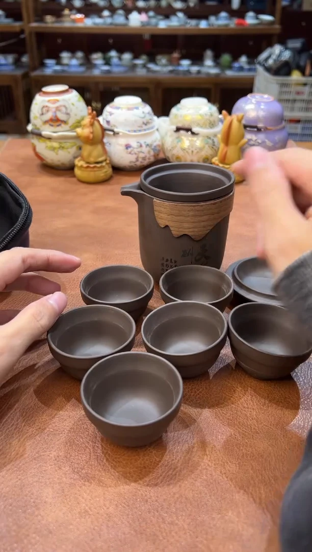 真的很便宜会开片的旅行茶具