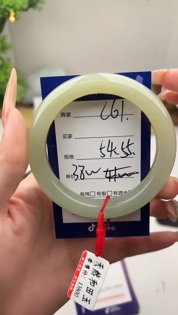 未镶嵌手镯和田玉微色差C61