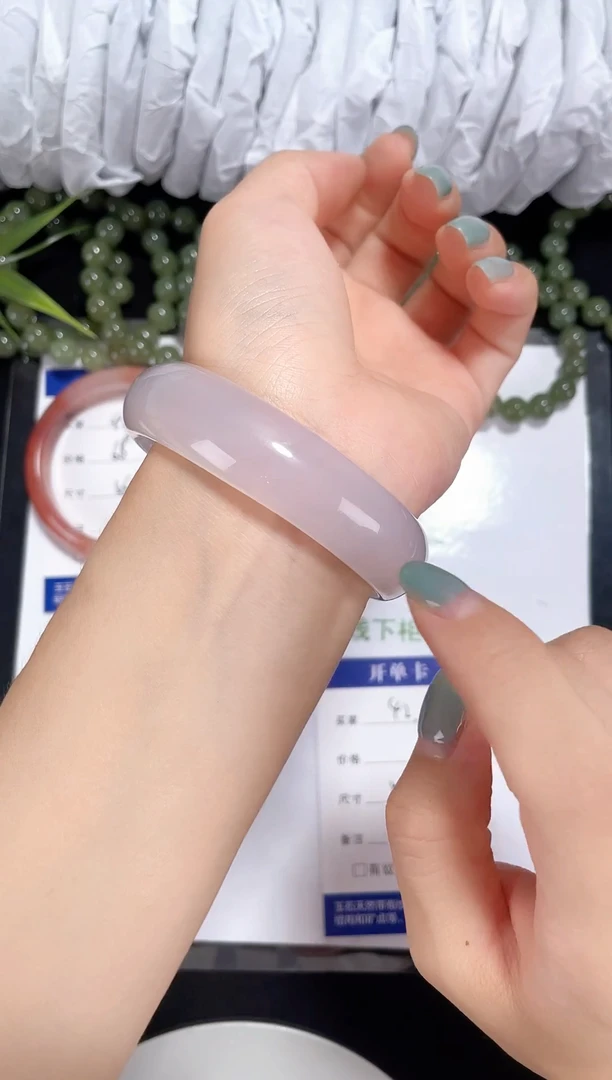 未镶嵌白月光玛瑙/玉髓042 圈口55-56