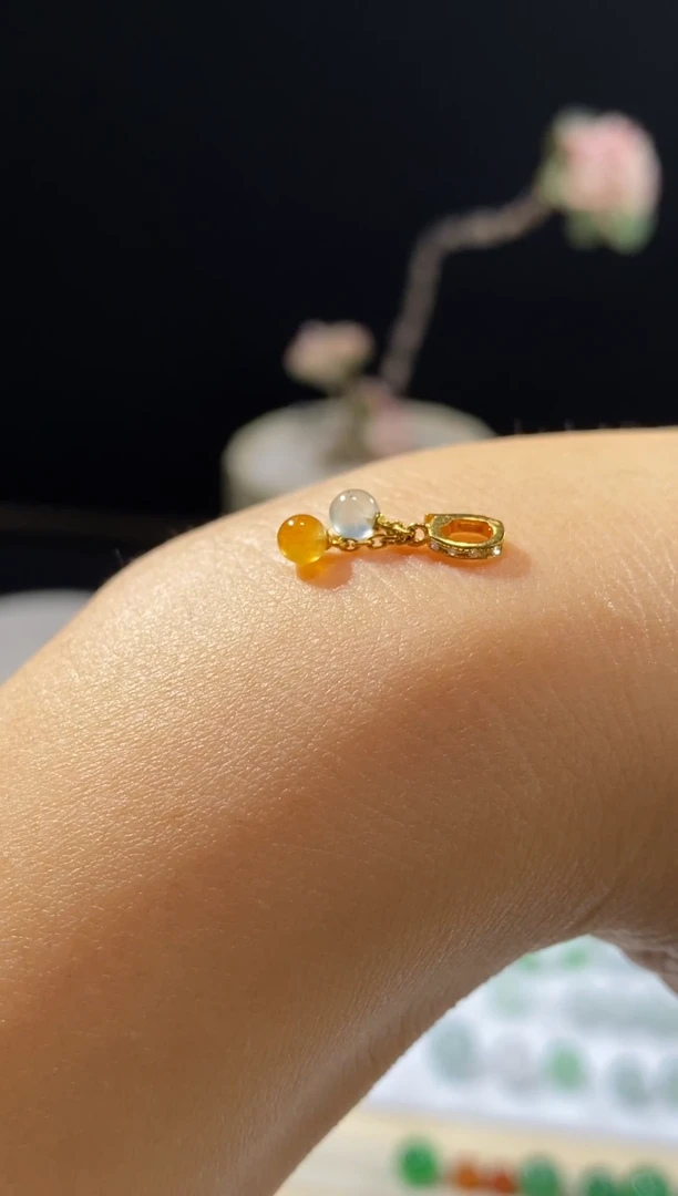 未镶嵌定制翡翠珠珠提溜 买断不退换