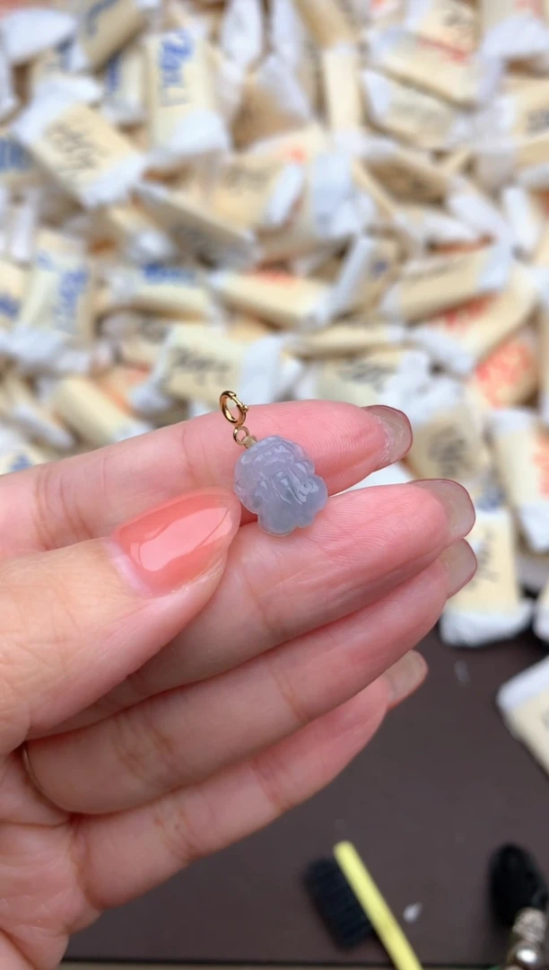 【闪购商品】翡翠挂件18K金镶嵌一