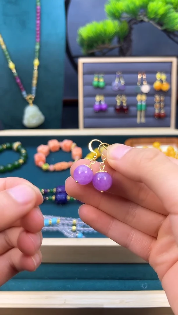 【闪购商品】翡翠耳饰14K金镶嵌E330