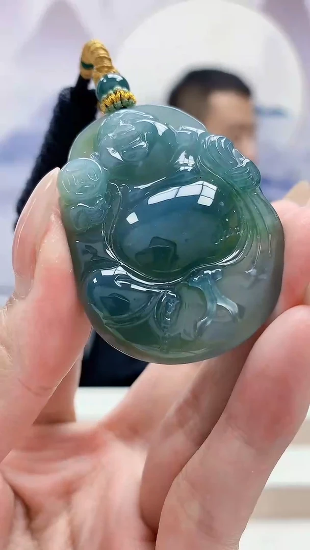 未镶嵌定制翡翠4898MM-毛货挂件35