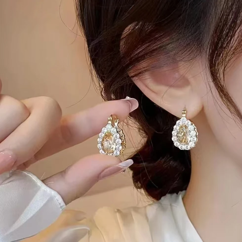 乾 银 凤水滴耳扣轻奢耳环独特耳饰（31017）