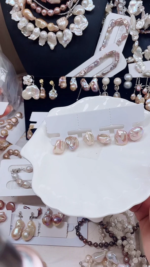 未镶嵌耳饰淡水珍珠【纯恬饰品】（多样性发货发一）