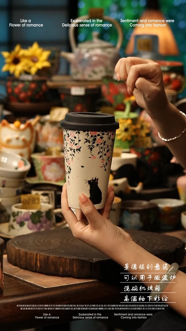 陶瓷景德镇高温釉下彩手工手绘款式@A0780@