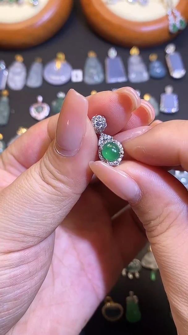 【闪购商品】翡翠吊坠(不含链)银S925镶嵌1