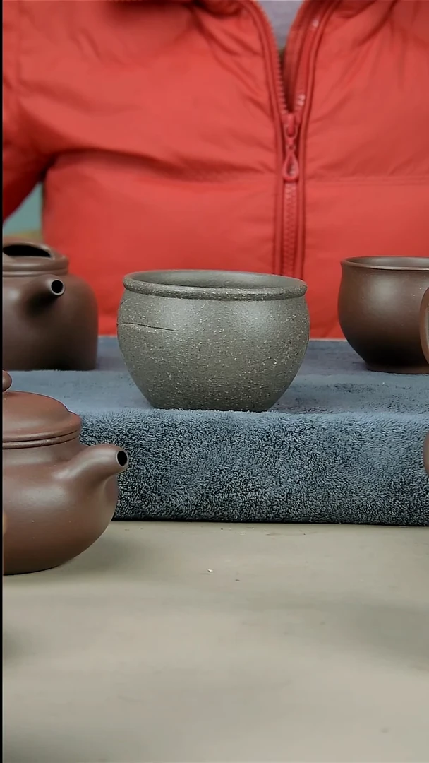 茶壶紫砂200蟹壳清杯子