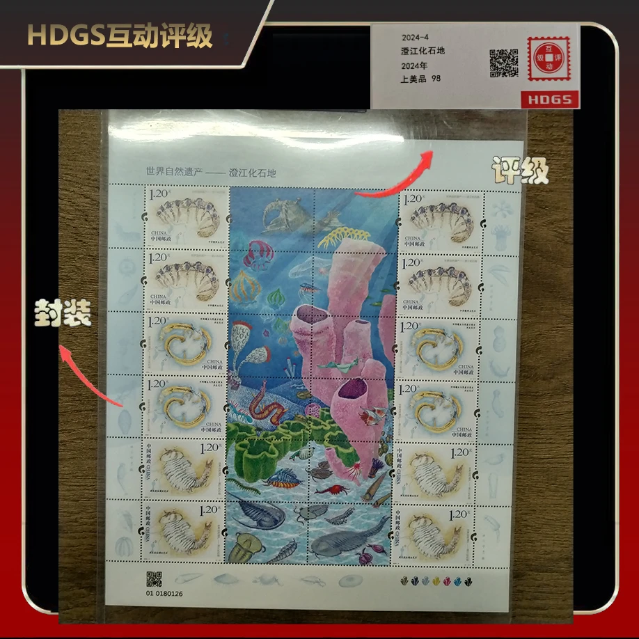 2024年澄江化石地版票【互动评级】上美品98