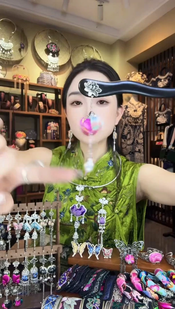 刺绣非遗刺绣纯手工耳环