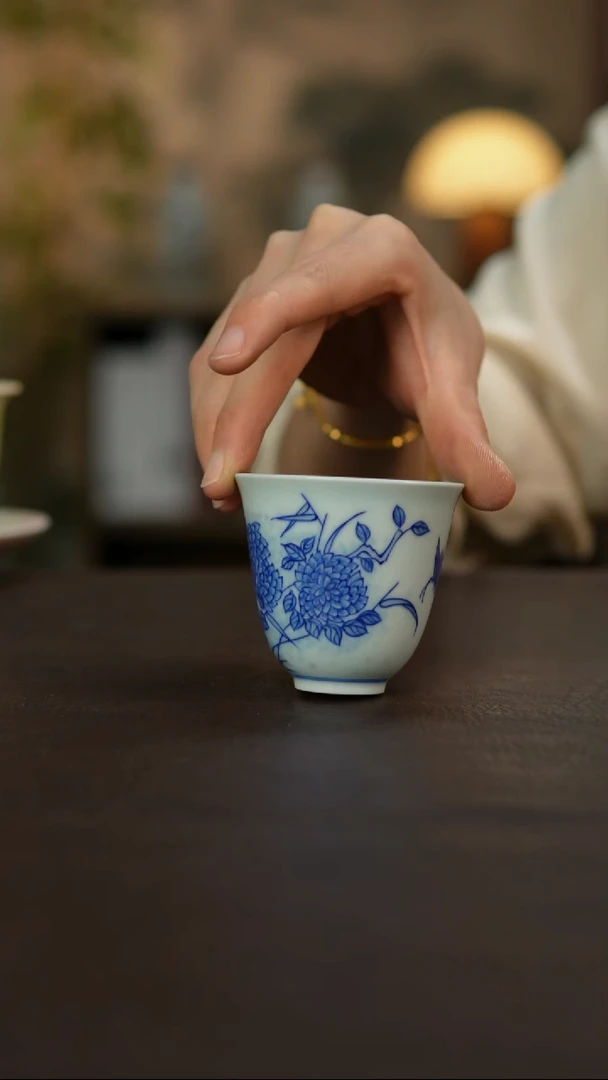杯景德镇陶瓷杯碗柴烧多人