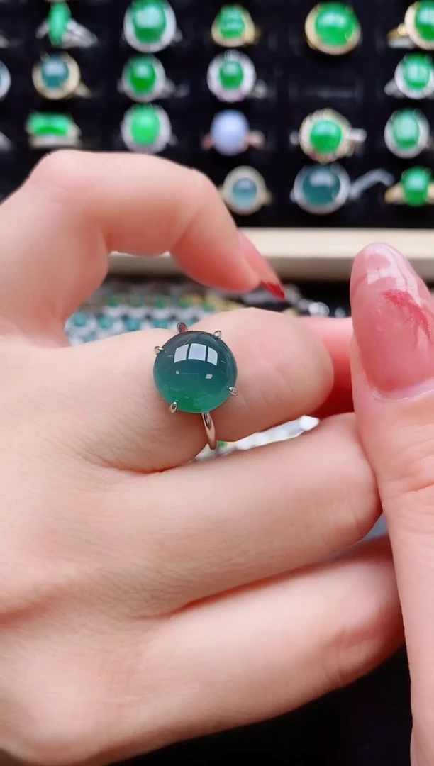 【闪购商品】翡翠戒指银S925镶嵌321321