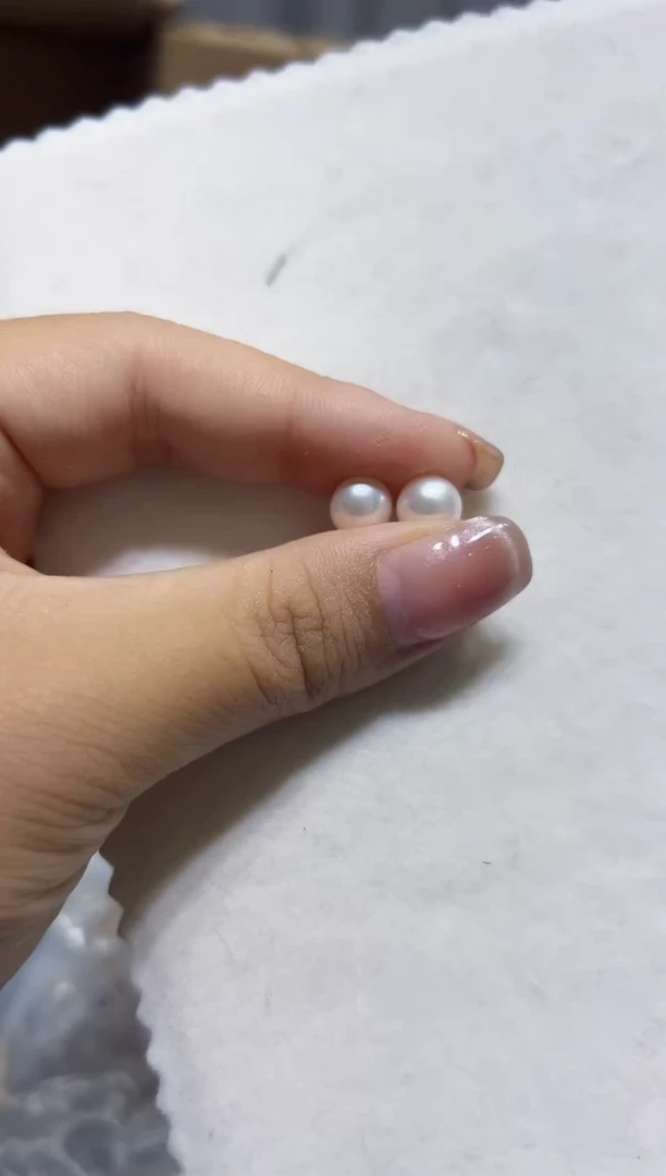 银S925镶嵌淡水珍珠耳钉30