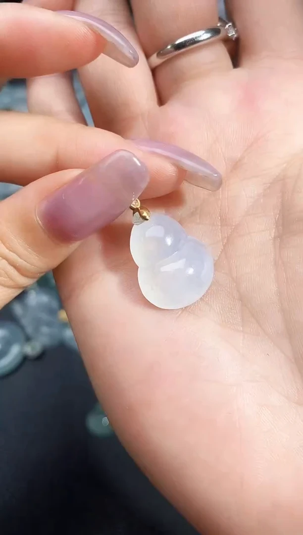 翡翠18K金镶嵌颈饰250524142