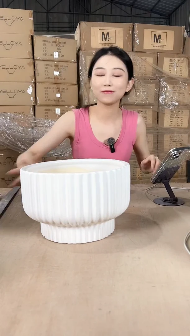 火锅条纹白色大号24x15