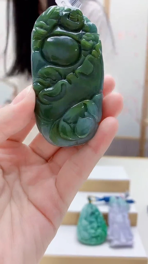 未镶嵌定制翡翠4812lr-毛货挂件75