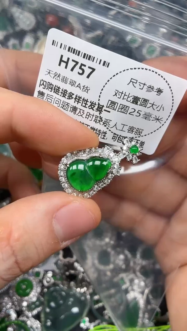颈饰未镶嵌翡翠H757有瑕疵