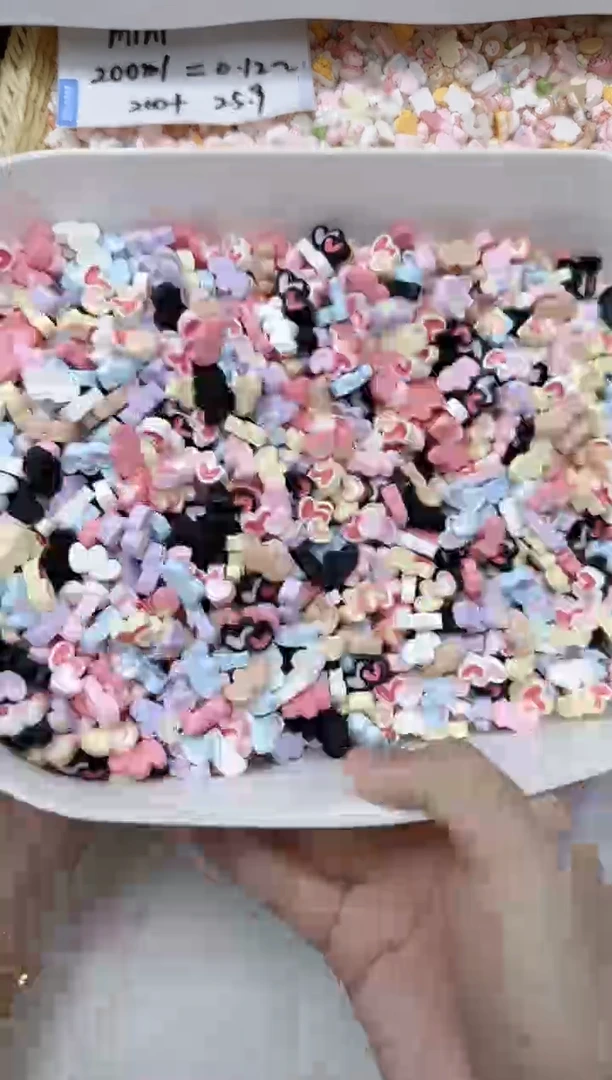 树脂迷你滴油爱心100颗混装