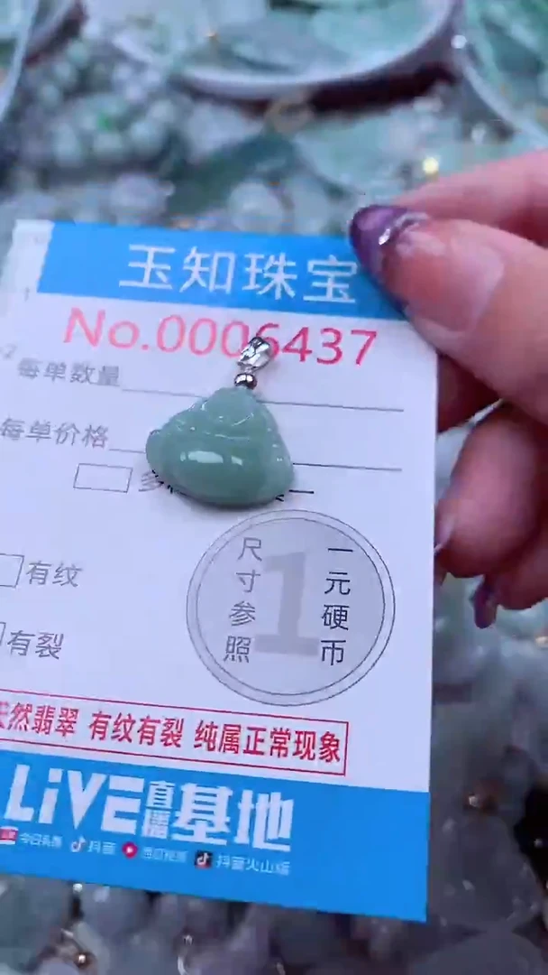 翡翠未镶嵌吊坠(不含链)6437
