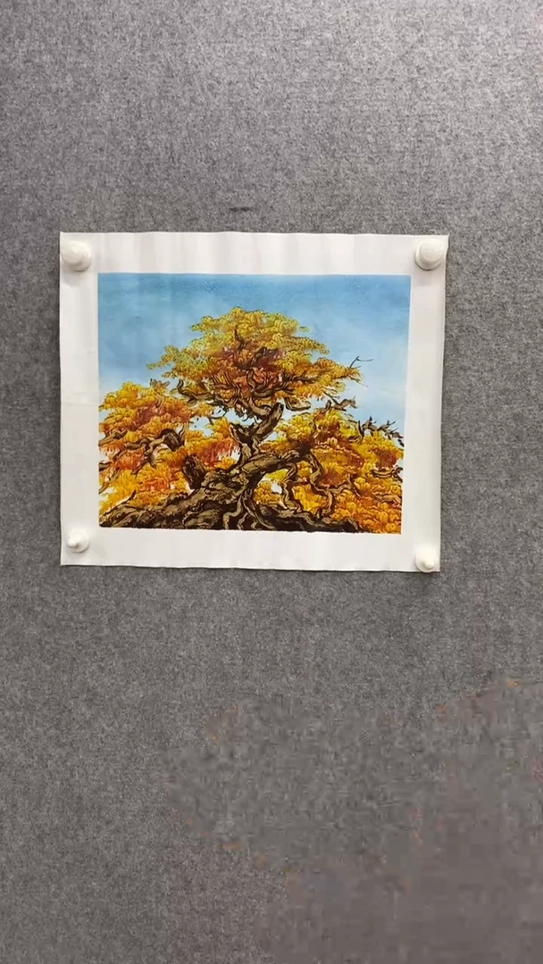 书法谢立红《胡杨14》45*35手绘宣纸