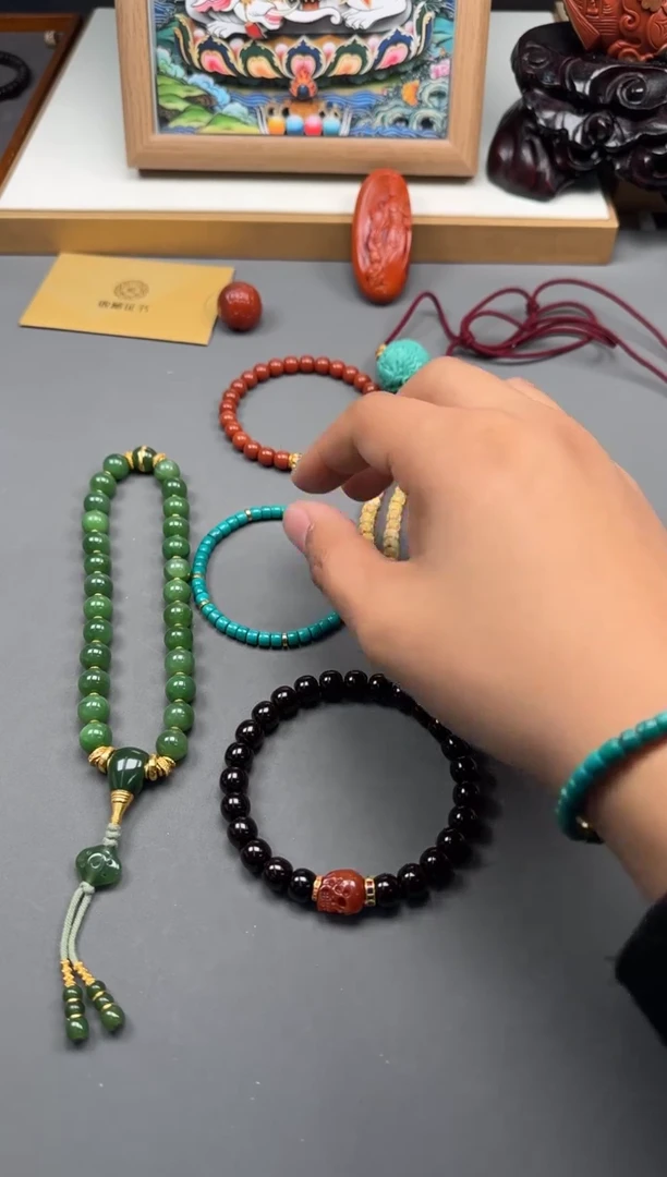 【闪购商品】南红玛瑙手串手串18K金镶嵌手串手串