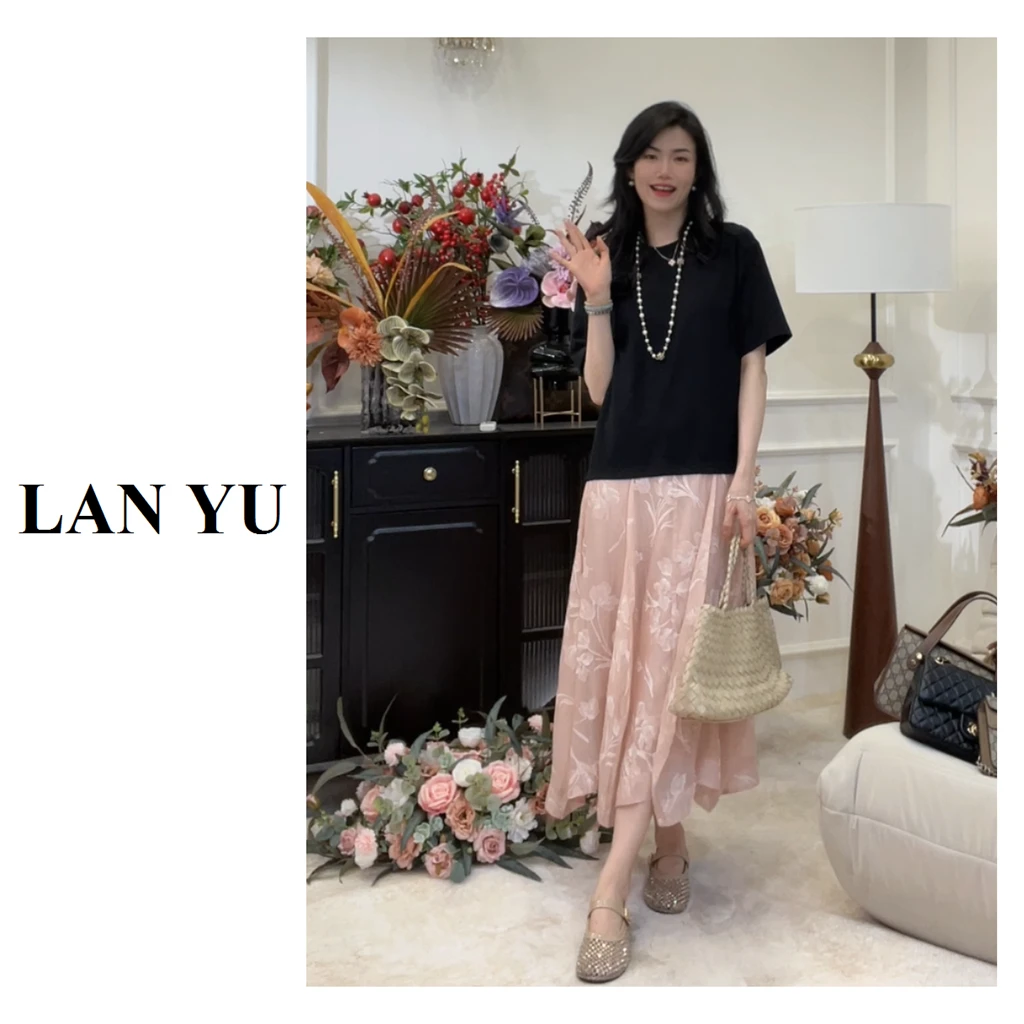 【温柔出击】夏季假两件拼接连衣裙显瘦小众设计感短袖裙子女