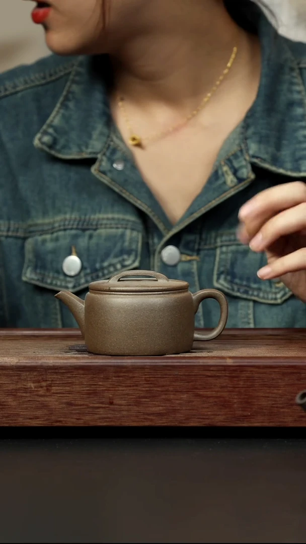 紫砂茶壶百年岩中泥窑变色 汉瓦