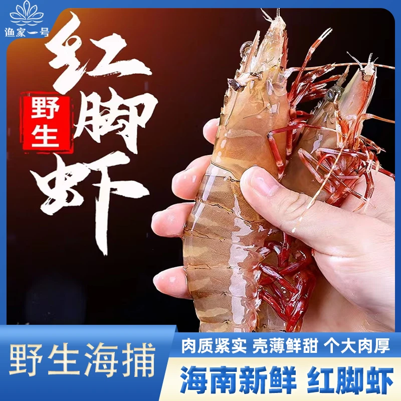 海南深海红脚虾 新鲜海鲜个大肉厚 顺丰冷链 深海美味 宝宝爱吃